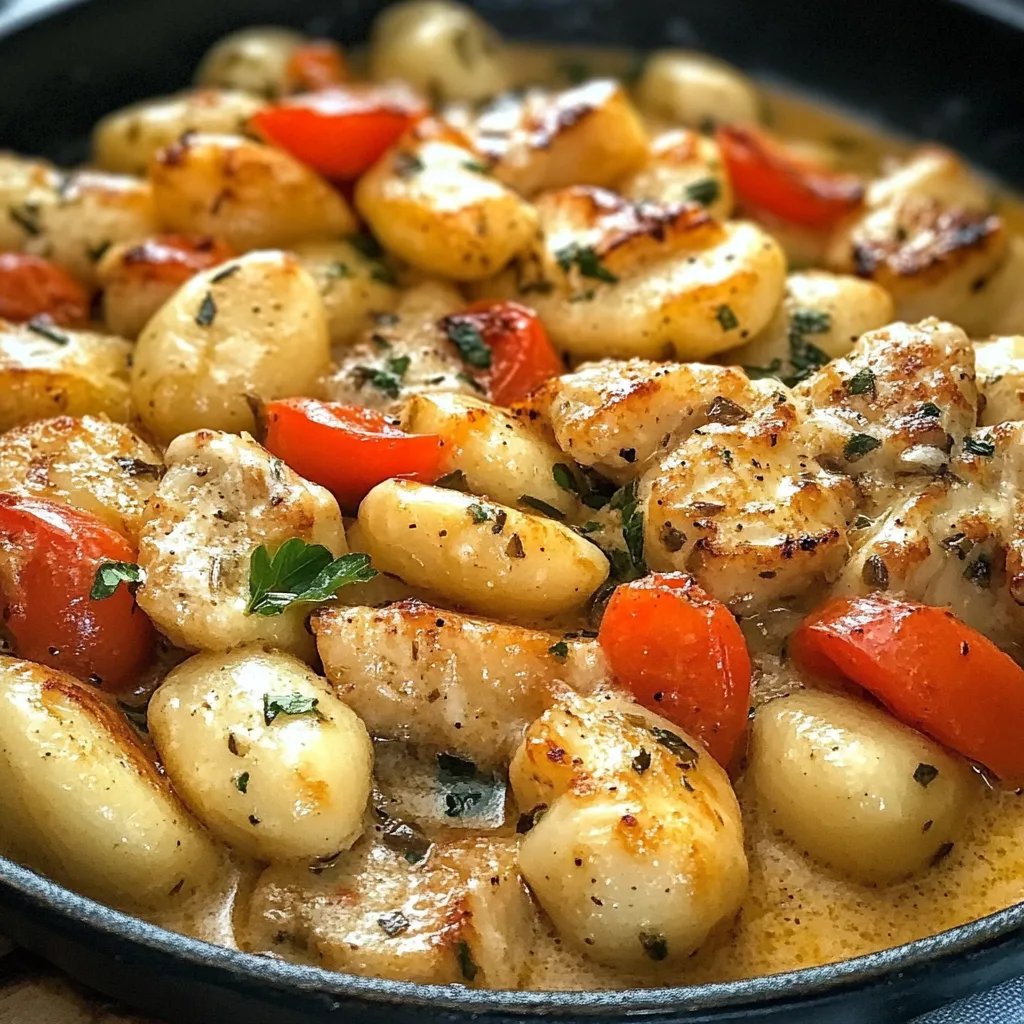 Cremige Gnocchi-Pfanne mit Hähnchen