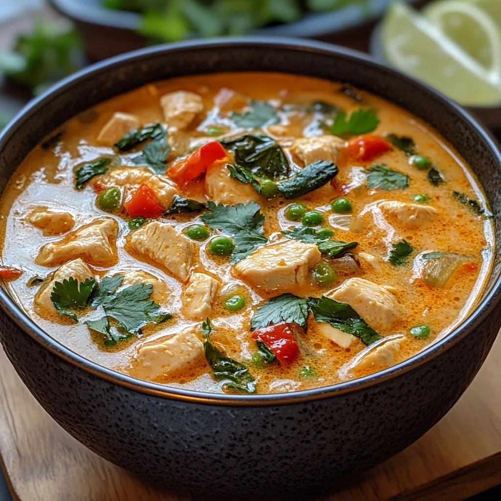 Einfache thailändische Hühnersuppe mit Kokosmilch: Ein Unglaubliches Ultimatives Rezept für 4 Portionen