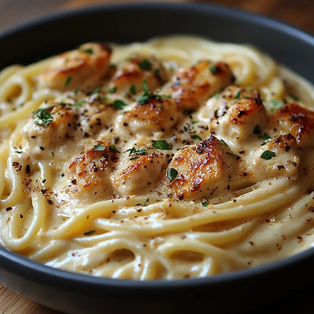 Cremiges milchfreies Chicken Alfredo: Ein Unglaubliches Ultimatives Rezept für 4 Portionen