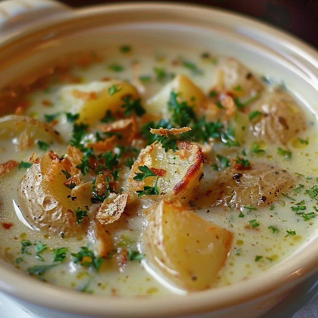 Leckere Zwiebel-Kartoffelsuppe