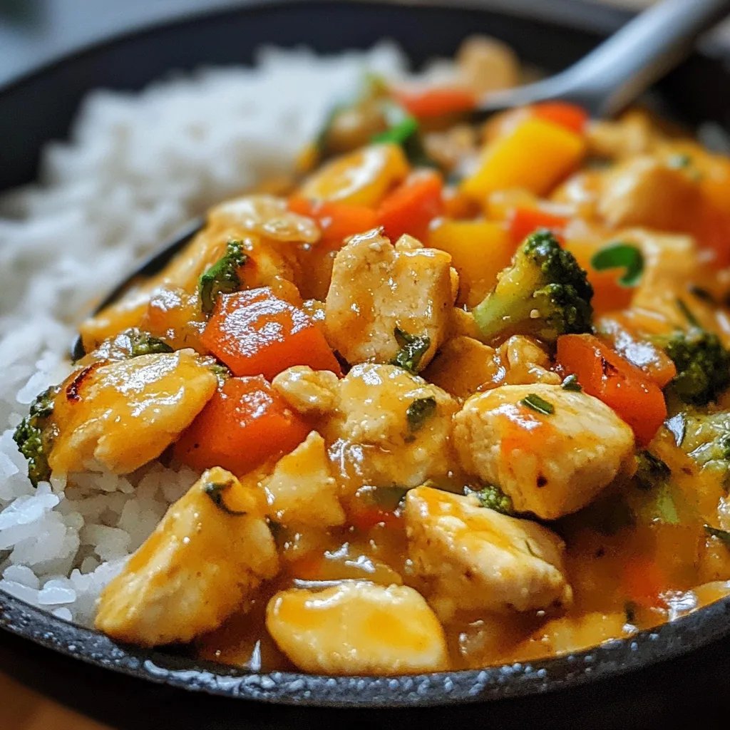 Kürbis Hähnchen Pfanne mit Reis