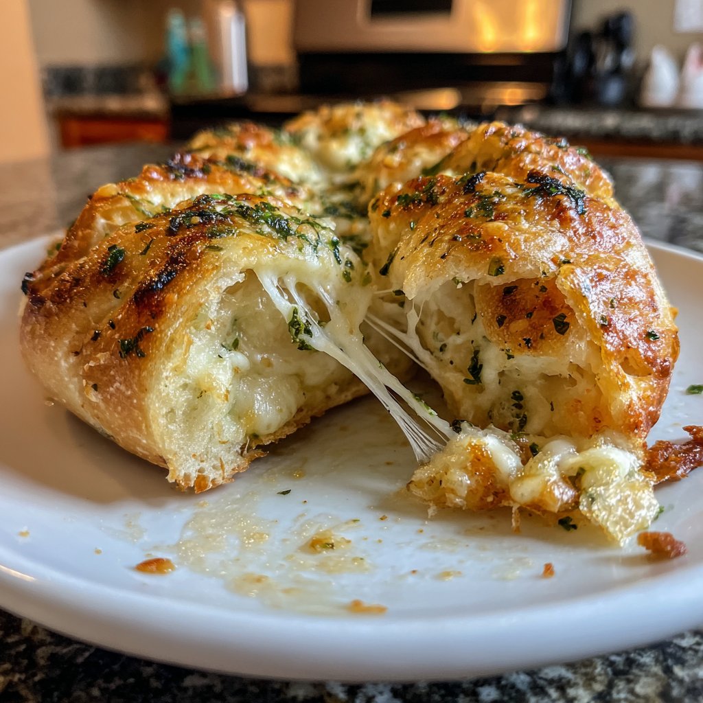 Knoblauch Butter Parmesan Pizza Rollen