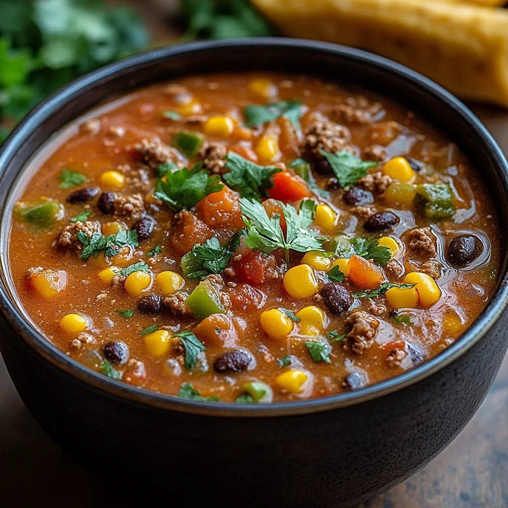 Cremige, käsige Hackfleisch-Taco-Suppe: Ein Unglaubliches Ultimatives Rezept