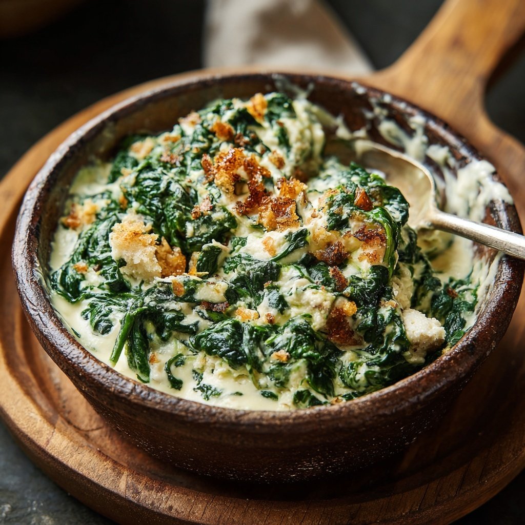 Kerzenschein Spinat und Feta Fondue