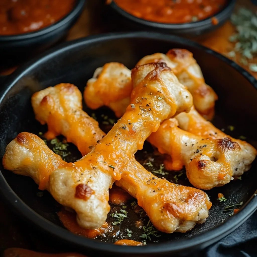 Käsige Halloween-Brotstangenknochen: Ein Unglaubliches Ultimatives Rezept für 6 Personen