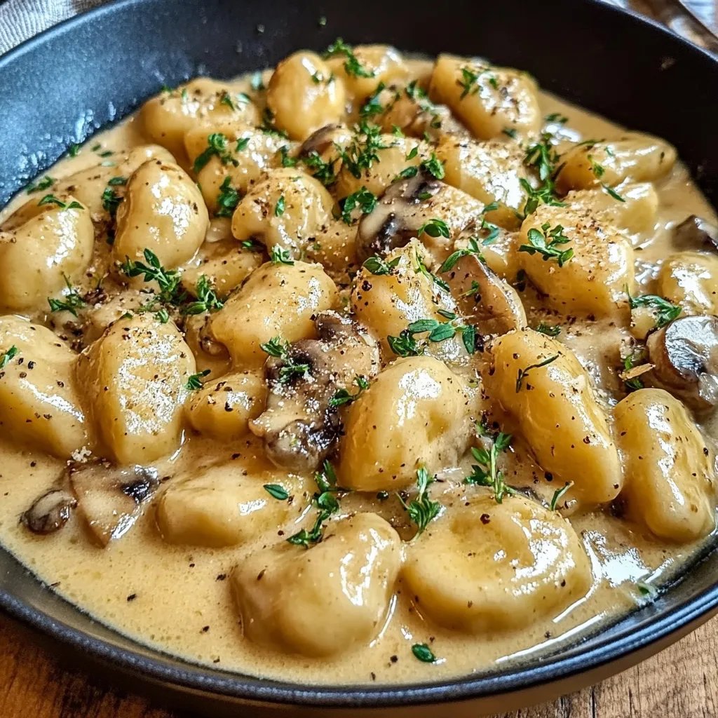 Gnocchi Rezept: Cremige Pilz Pfanne