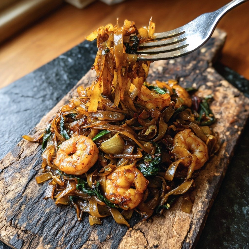 Char Kway Teow rauchige Nudeln