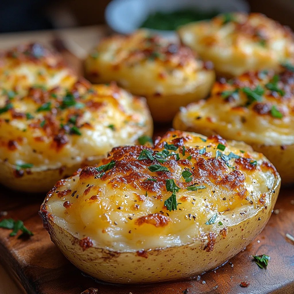 Zweifach gebackene Kartoffeln: Ein Unglaubliches Ultimatives Rezept für 4 Portionen