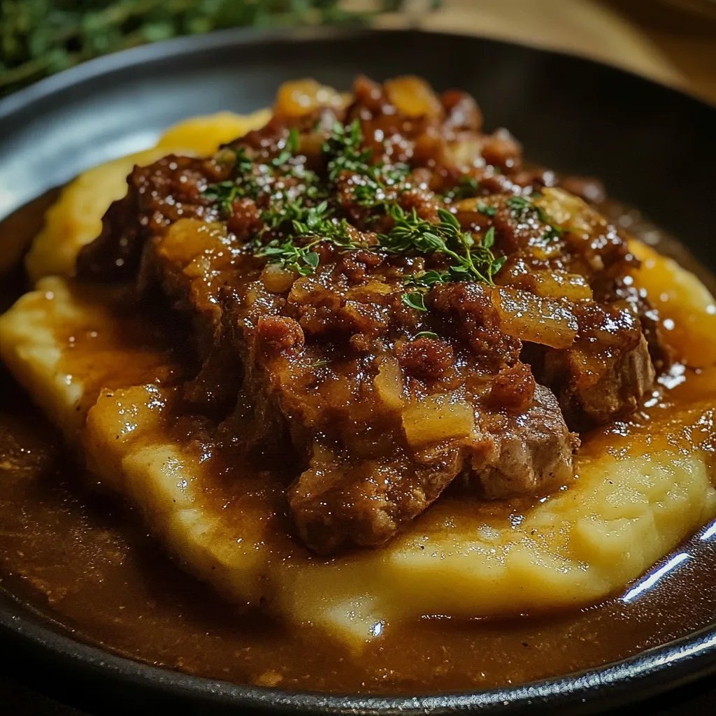 Hackfleisch mit Bratensauce auf cremigem Kartoffelpüree: Ein Unglaubliches Ultimatives Rezept