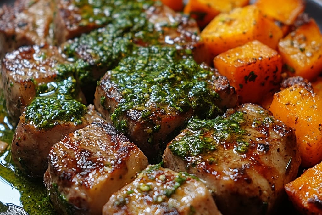 Steak mit grüner Sauce und Süßkartoffeln: Ein Unglaubliches Ultimatives Rezept