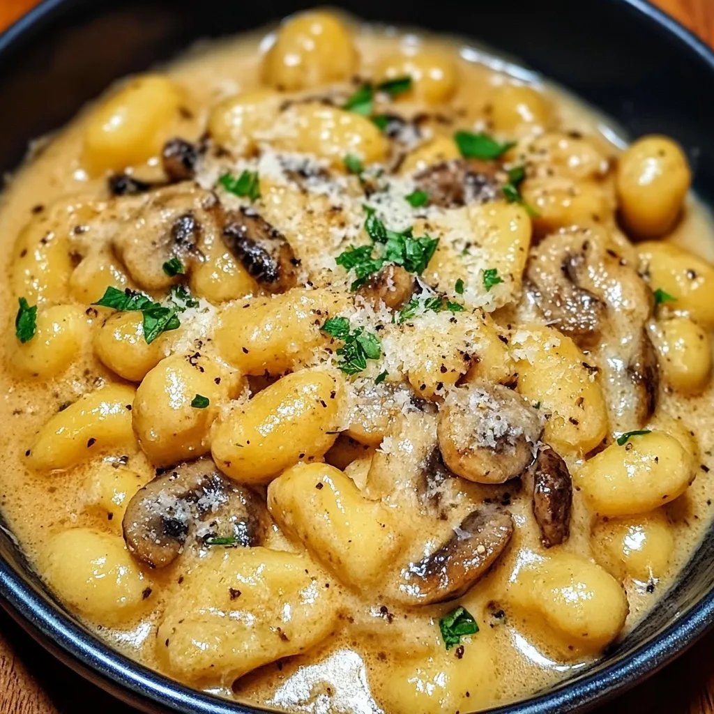 Cremige Gnocchi-Pilz-Pfanne