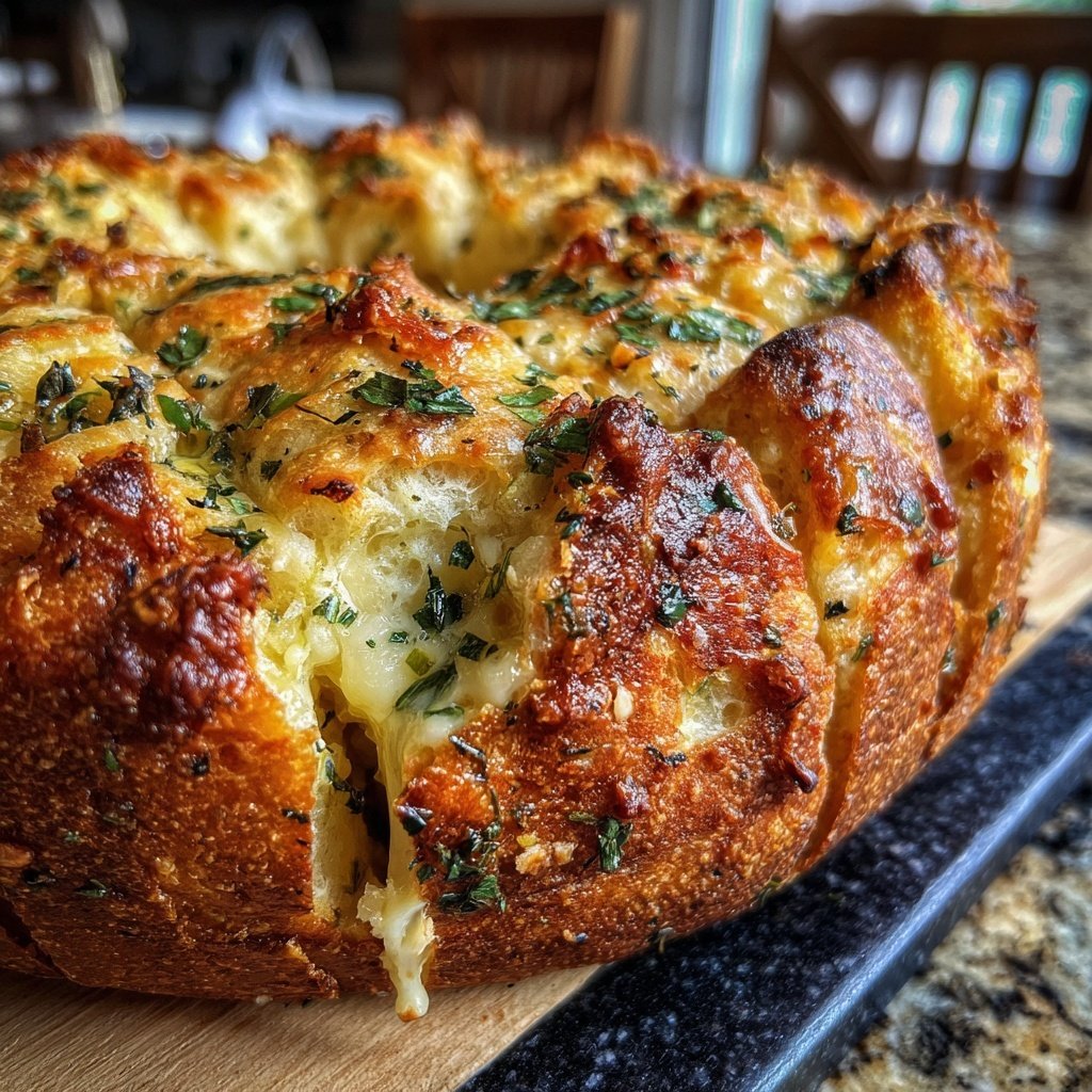 Auseinander reißen Knoblauch Brot Kräuter