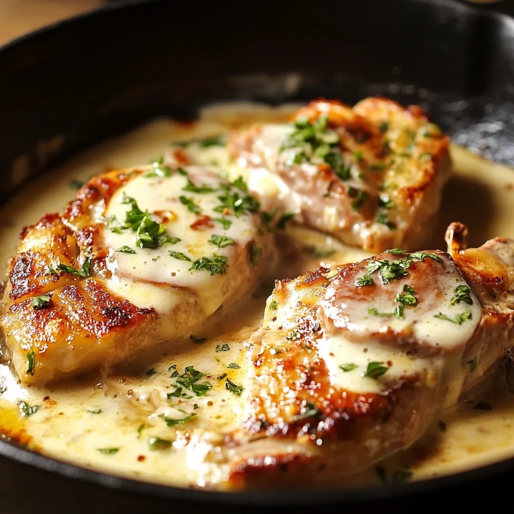 Schweinekoteletts mit cremiger Käsesauce: Ein unglaublich ultimatives Rezept