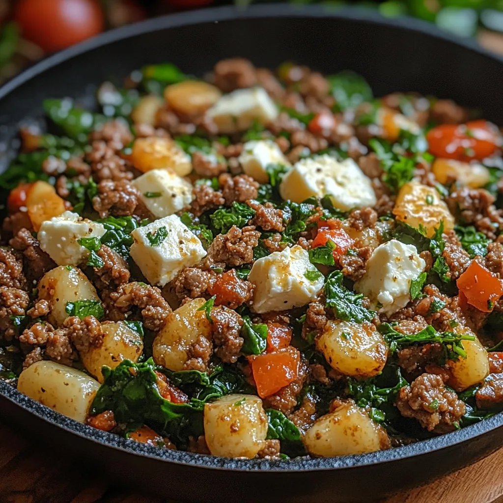 Rinderhackpfanne mit Spinat und Feta: Ein Unglaubliches Ultimatives Rezept für 4 Personen