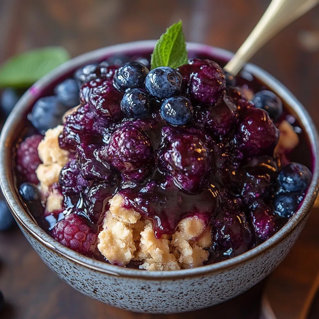 Veganer Heidelbeer-Cobbler für eine Portion: Ein Unglaubliches Ultimatives Rezept
