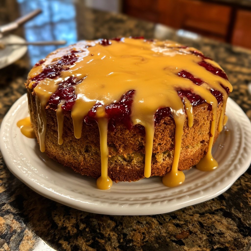 Cranberry Orange Torte mit Glasur