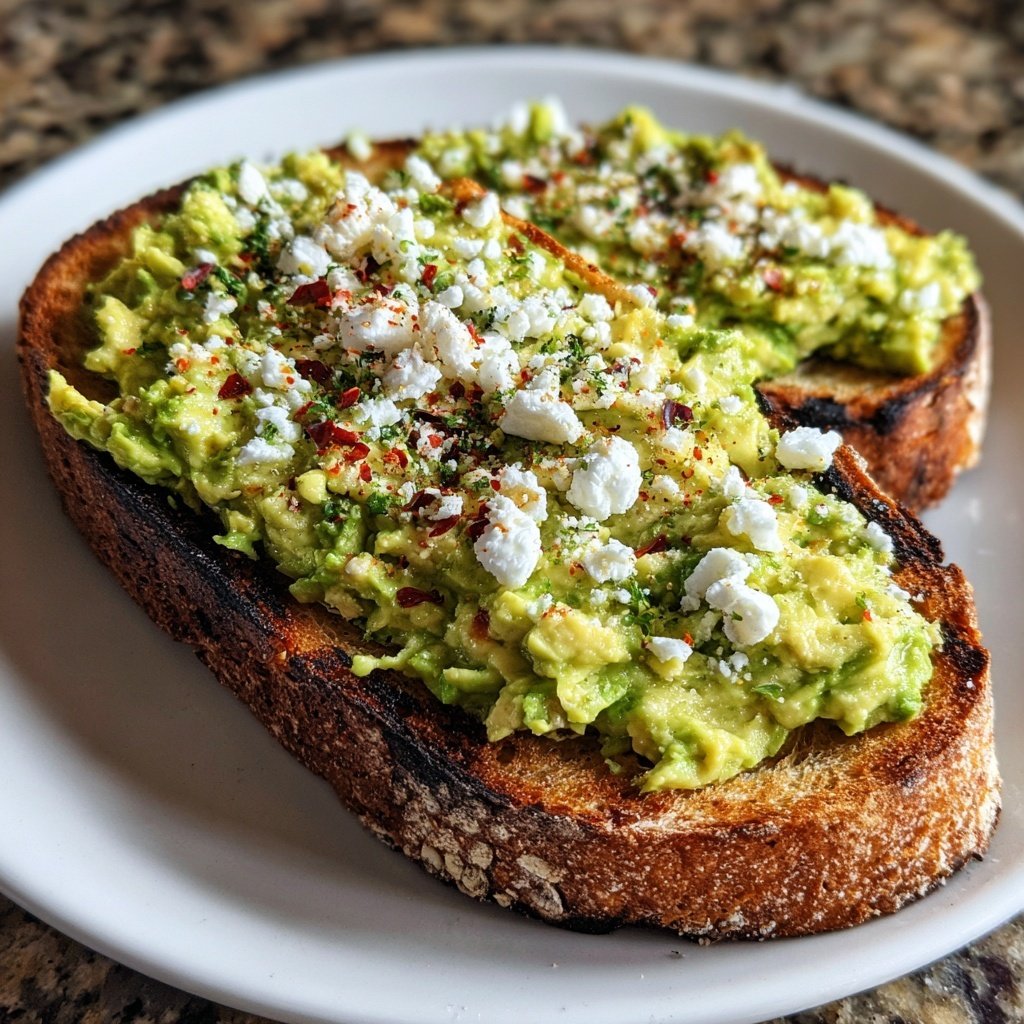 Avocado Feta Protein Toast