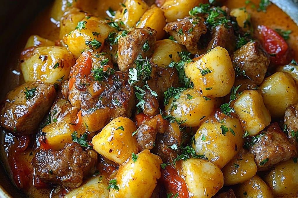 Käsiger Eintopf mit Rindfleisch und Kartoffeln: Ein Unglaublich Ultimatives Rezept für 4 Personen